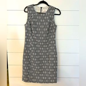 Laundry by Shelli Segal, size 8 sleeveless dress, black and white